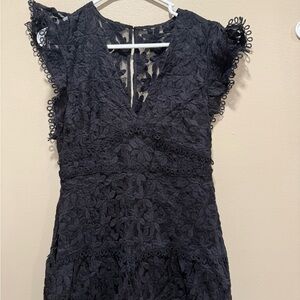 Lost + Wander Black Textured Dress